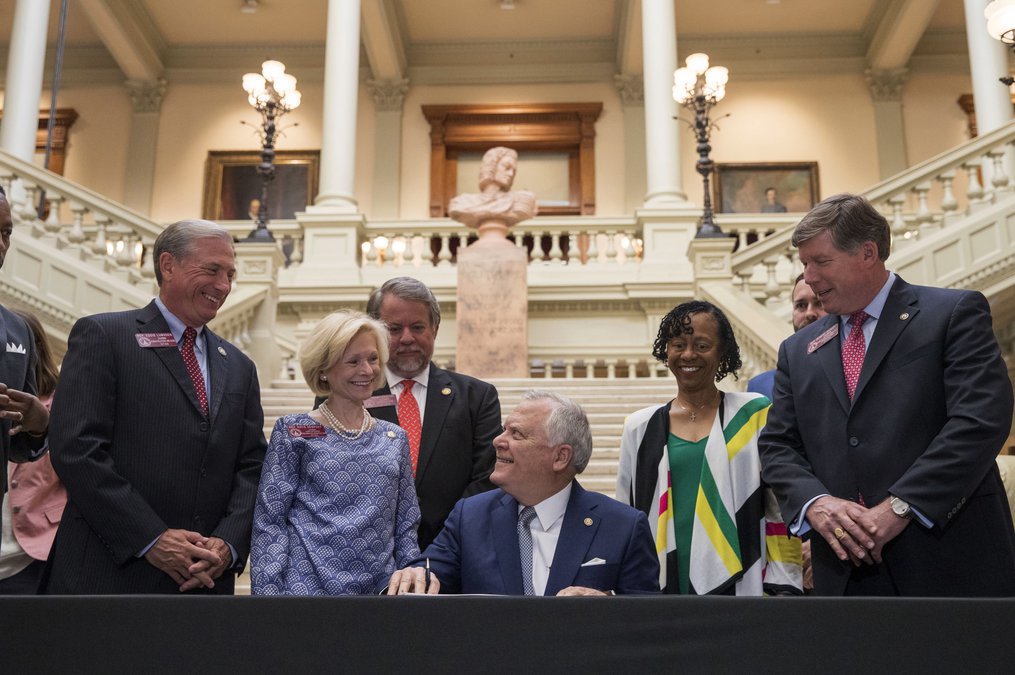 Gov Nathan Deal Signs The 2024 Fiscal Year State Budget Wednesday May 2 2018 At Capitol Building In Atlanta Photo By Associated Press